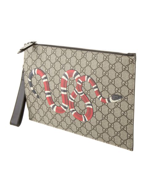 Gucci Small GG Supreme Bestiary Kingsnake Pouch 